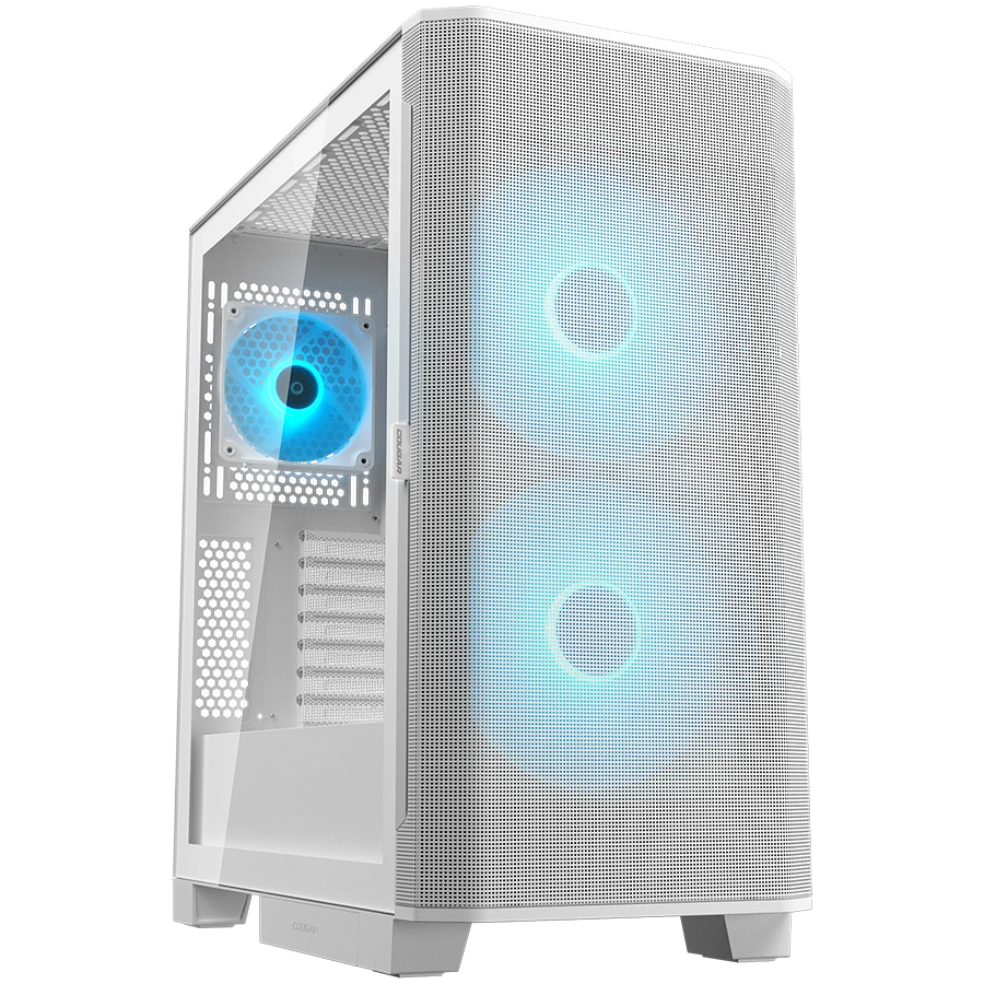 COUGAR AIRFACE FLO RGB PC Case, Mid Tower, White