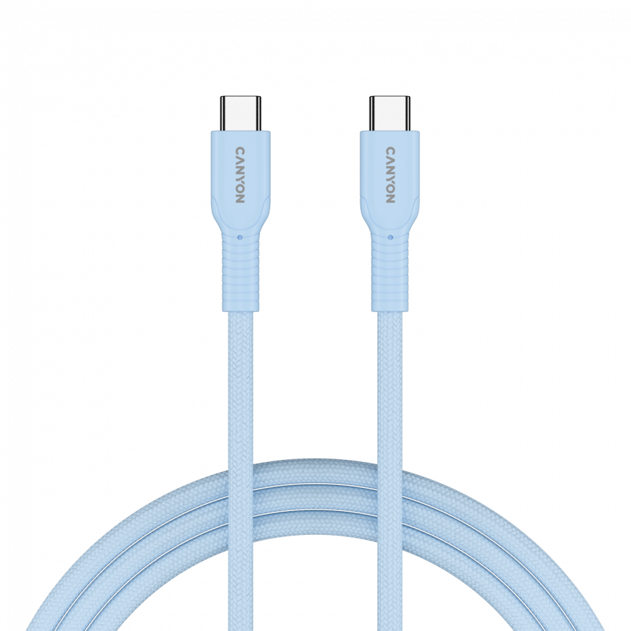 CANYON cable OnWire 60CL C-C 60W COLOR Braided 1m Light Blue - Image 4