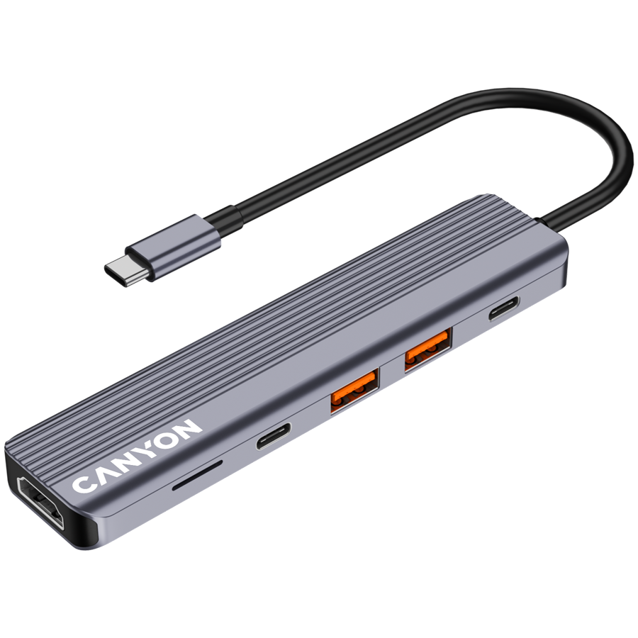 CANYON hub DS-17 6in1 4k USB-C Grey - Image 3