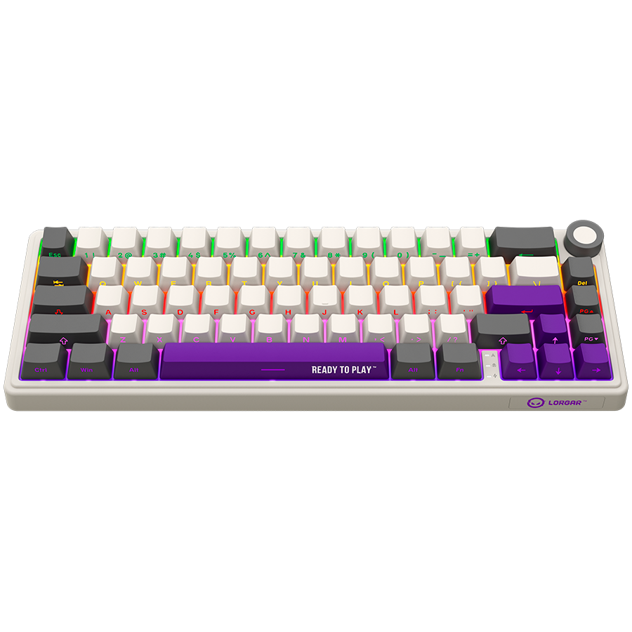 LORGAR KBP70MW, Wireless 65% Mechanical Gaming Keyboard Pro, Beige, EN layout - Image 3