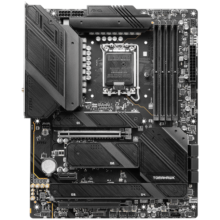 MSI MAG Z790 TOMAHAWK WIFI, ATX, Socket LGA 1700, Dual Channel DDR5 7200+(OC)MHz, 2x PCIe x16 slots, 4x M.2 slots, 1x HDMI, 1x DP, 4x USB 3.2 Gen2, 4x USB 3.2 Gen2, 4x USB 2.0, Type-C, 7.1 HD Audio, 2.5Gbps LAN - Image 2