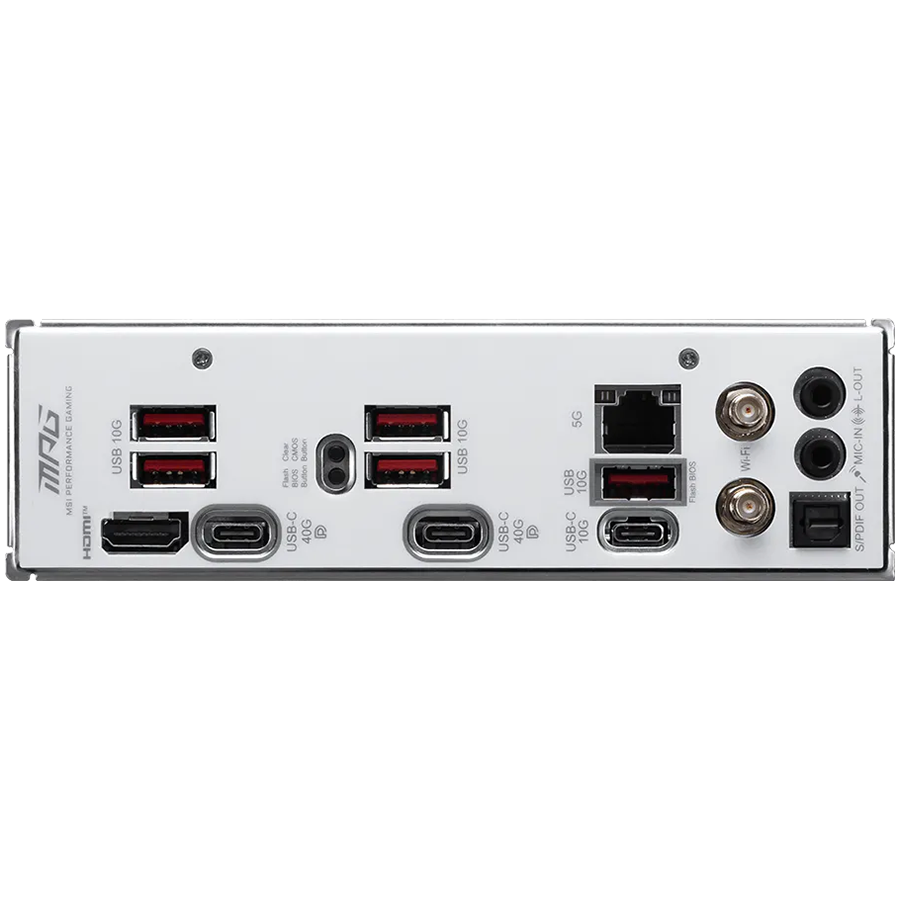 MSI MPG X870I EDGE TI EVO WIFI, mITX, Socket AM5, Dual Channel DDR5 10000+MHz (OC), 1x PCIe x16 slot, 3x M.2 slot, 1x HDMI, 5x USB 3.2 Gen 2, 1x USB 3.2 Gen 2 Type C, 2x USB 40Gbps Type C, Expansion Card, 7.1 HD Audio, 5Gbps LAN, WIFI 7, BT, 3Y - Image 3