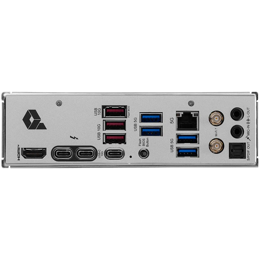 MSI PRO Z890-A WIFI, LGA 1851, Dual Channel DDR5 up to 9200(OC)MHz, 3x PCIe x16 slots, 4x M.2 slot, 4xUSB 5Gbps, 3xUSB 10Gbps A, 1xUSB 10 Gbps C, 2xThunderbolt 40Gbps Type-C, HDMI, 5G LAN, WIFI, 7.1 Audio, 3Y - Image 4