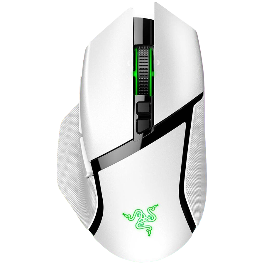 Razer Basilisk V3 Pro White, Wireless Gaming Mouse, True 30000 dpi, Focus Pro 30K Optical Sensor, Gen-3 Optical Mouse Switches, 11 programmable buttons, Razer Speedflex Cable USB Type C, 90-million Clicks