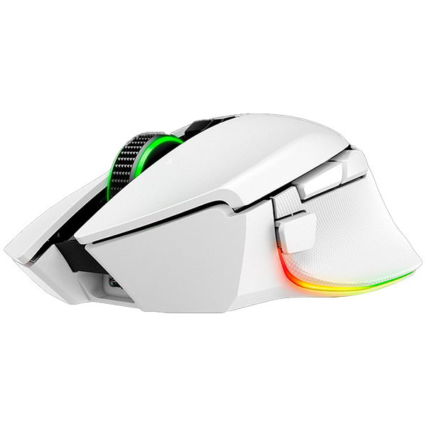 Razer Basilisk V3 Pro 35K, White, Gaming Mouse, HyperSpeed Wireless, Bluetooth, Focus Pro 35K Optical Sensor Gen-2, 35000 DPI, Configurable Razer HyperScroll Tilt Wheel, Up to 140 Hours on Razer™ HyperSpeed Wireless - Image 2