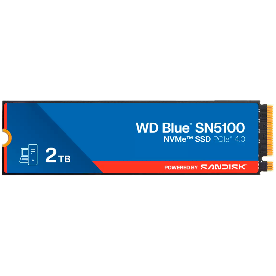 SSD POWERED BY SANDISK Blue SN5100 2TB M.2 2280 PCIe Gen4 x4 NVMe QLC 3D