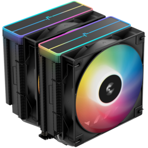 DeepCool AG620 BK ARGB V2, CPU Air Cooler, 2x120mm ARGB PWM Fan, Core Touch Technology 2.0, 6 Heatpipes, LGA1851/1700/1200/115x, AMD AM5/AM4, 129x136x161 mm(LxWxH), 2Y, R-AG620-BKAMMN-GJD