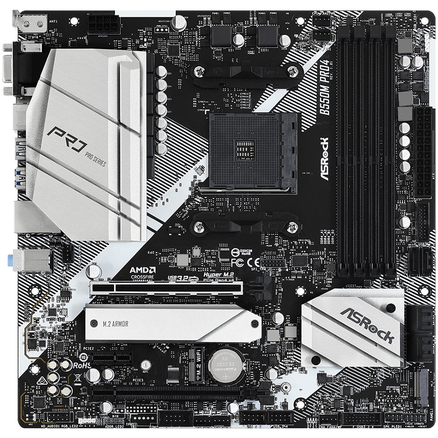 ASROCK B550M Pro4 mATX AM4 DDR4 - Image 2