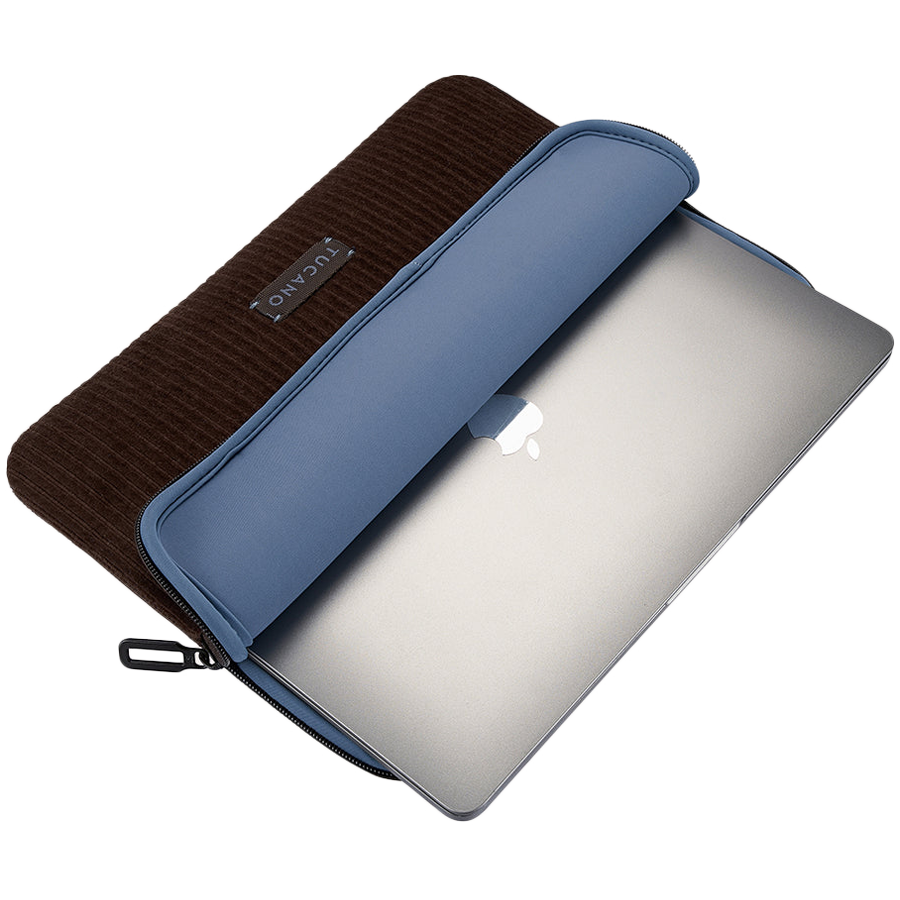 TUCANO VELLUTO2 13'' SLEEVES FOR MacBook Air 13/ MacBook Pro 13/ Laptop 12, Brown - Image 4