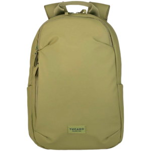 The Laser backpack for 15.6" laptops and 16" MacBooks, made from water-resistant resin-coated fabric obtained from recycled plastic, features a compact design and excellent pocket organization.