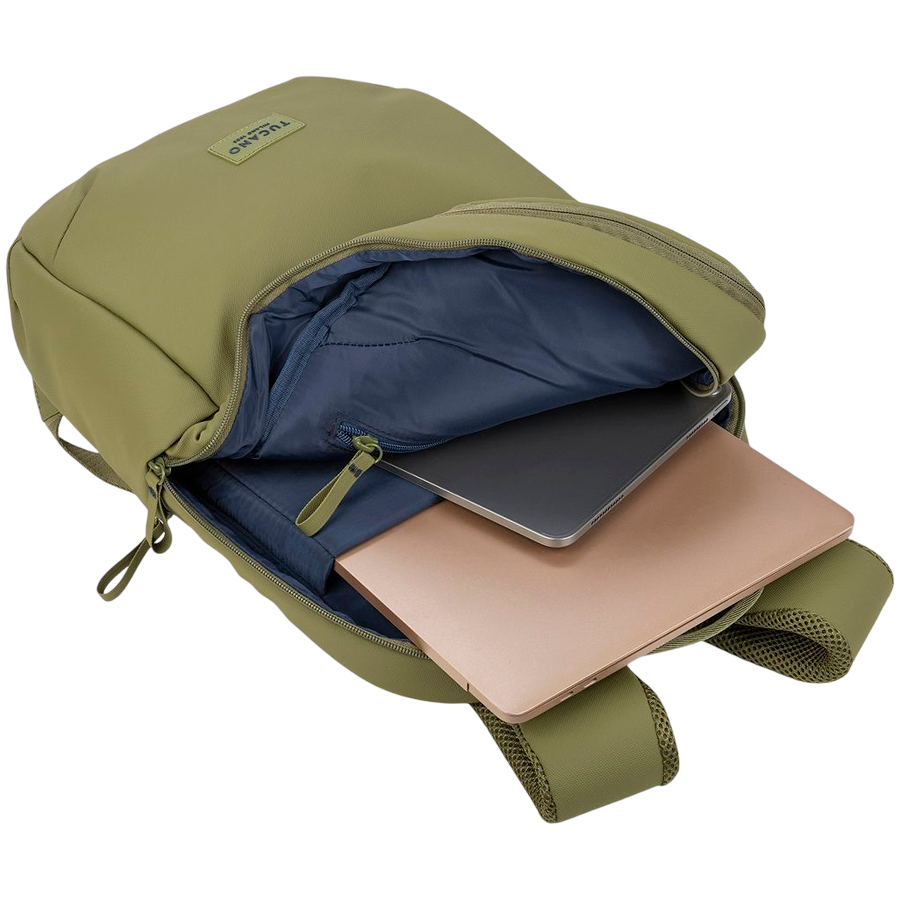 The Laser backpack for 15.6" laptops and 16" MacBooks, made from water-resistant resin-coated fabric obtained from recycled plastic, features a compact design and excellent pocket organization. - Image 5