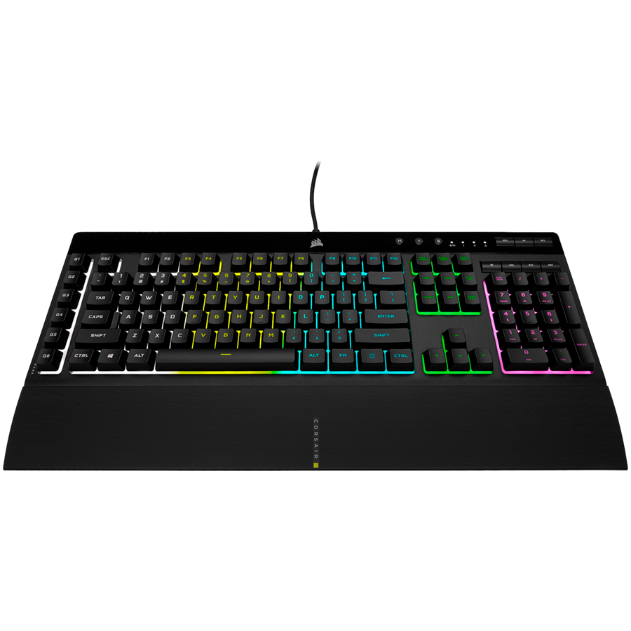 CORSAIR K55 RGB PRO Gaming Keyboard, Backlit Zoned RGB LED, Rubberdome - Image 2