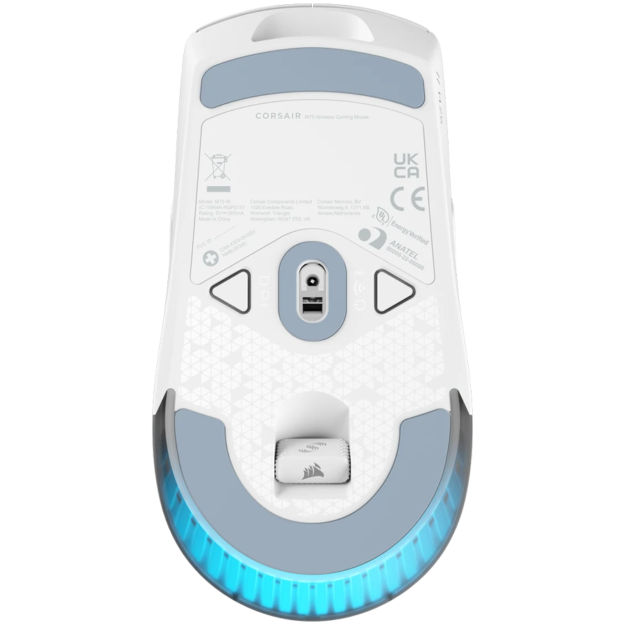 CORSAIR M75 WIRELESS Lightweight RGB Gaming Mouse, White (EU) - Image 3