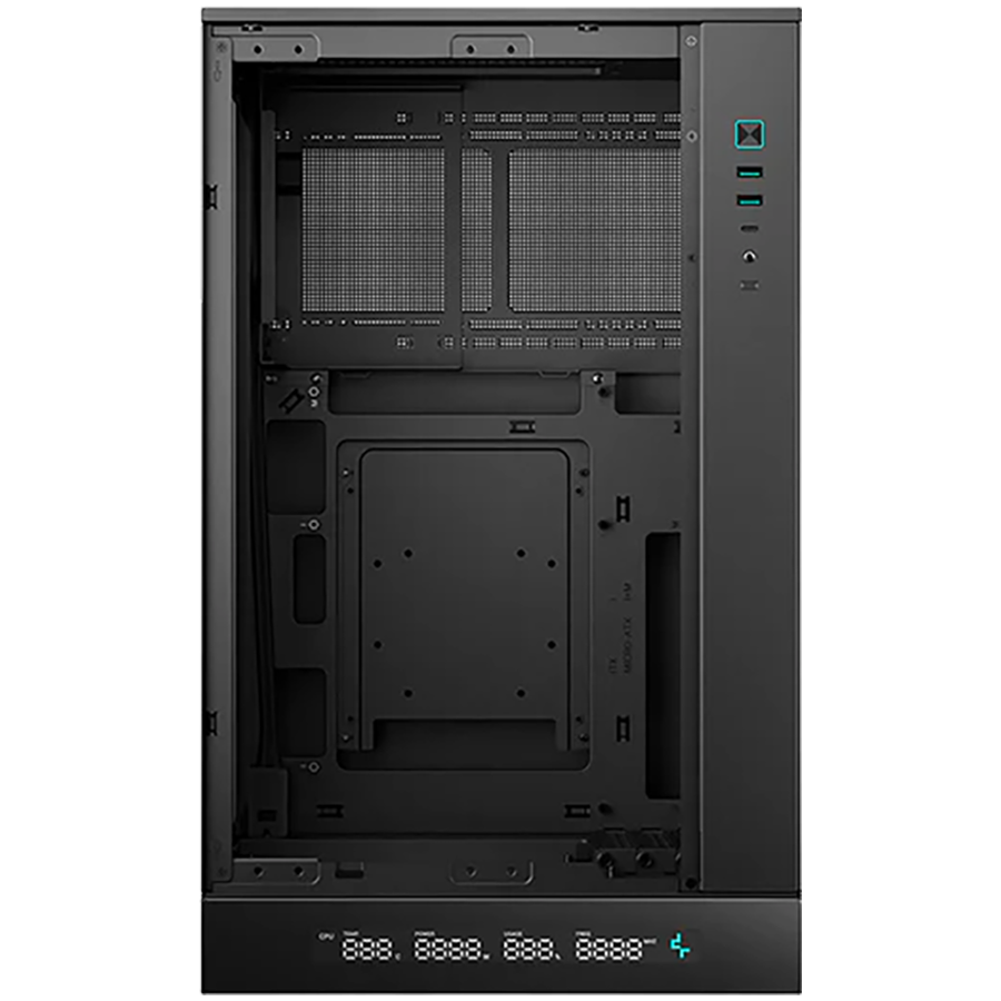 DeepCool CH270 DIGITAL, Mini Tower, Mini-ITX/Micro-ATX, 2xUSB3.0, 1xType-C Gen 2, 1xAudio/Mic, Mesh Panel, Black, R-CH270-BKNDM0-G-1, 2Y - Image 3