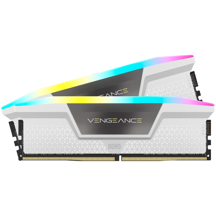 CORSAIR VENGEANCE RGB DDR5 32GB (2 x 16GB) DDR5 6000 CL36-44-44-96 1.40V Intel XMP & AMD EXPO - White - Image 2