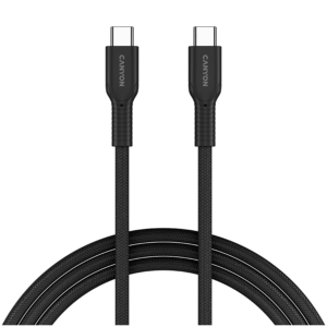 CANYON cable OnWire 60CL C-C 60W COLOR Braided 1m Black
