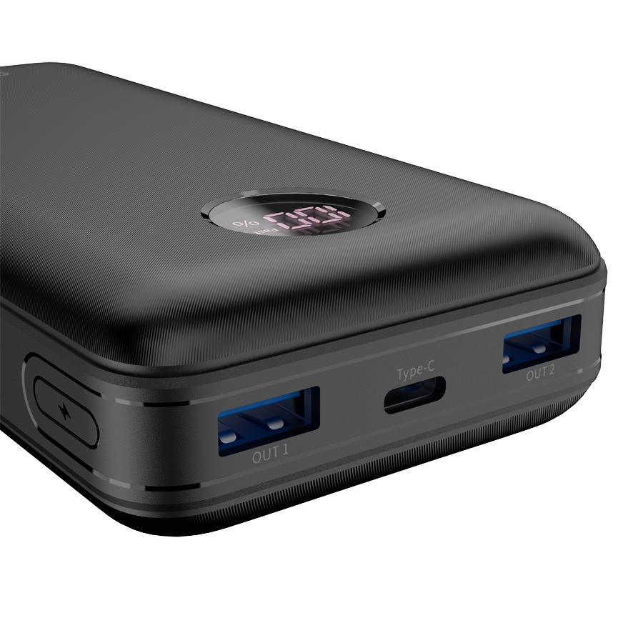 CANYON power bank PB-2002 LED 20000 mAh PD 20W QC 3.0 Black - Image 3