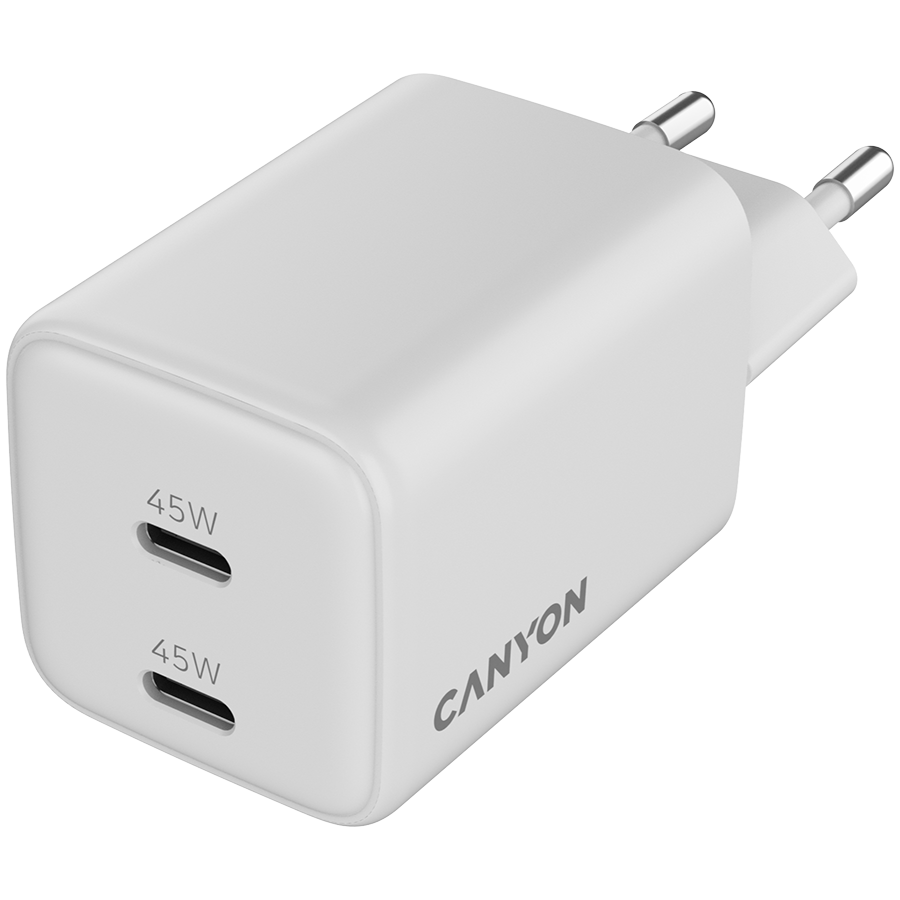CANYON charger CU45CC GaN 45W 2xPD EU White - Image 4