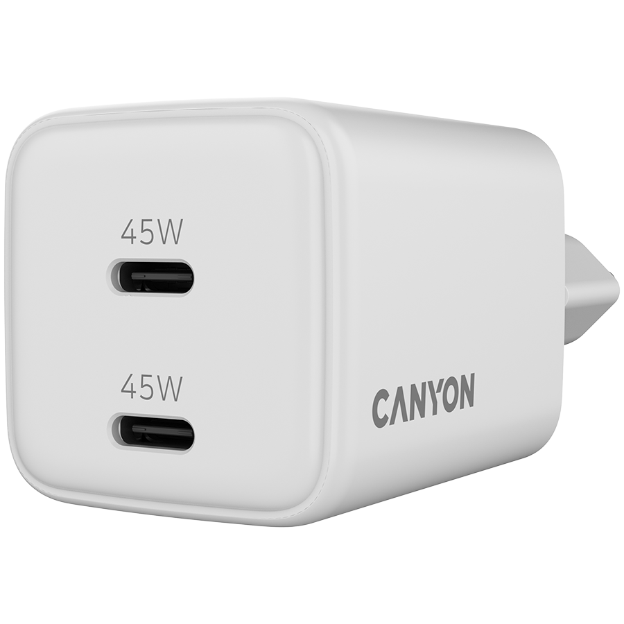 CANYON charger CU45CC GaN 45W 2xPD EU White - Image 5