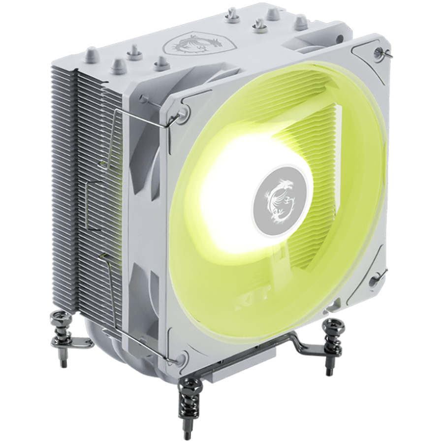 MSI MAG COREFROZR AA13 WHITE, 1x120mm ARGB Fan, TDP 240W, Direct Touch Heat-pipes, Intel LGA 1700/1851, AMD AM5/AM4, White, 3Y Warranty - Image 2