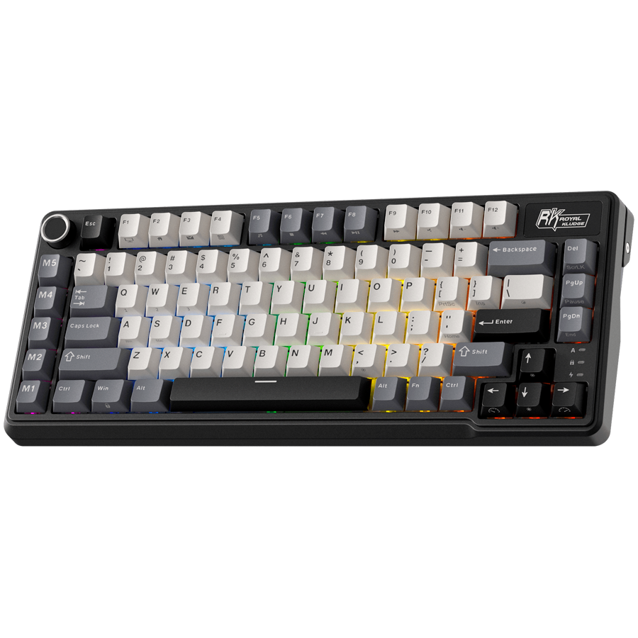 ROYAL KLUDGE RK L75 Knight Black Gaming Keyboard Cream switch - Image 2