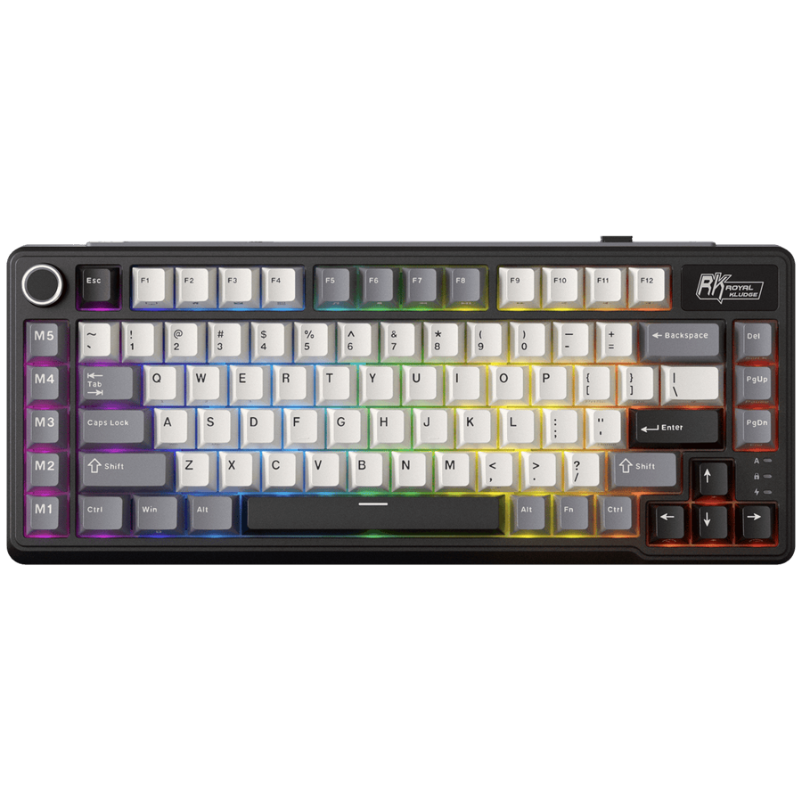 ROYAL KLUDGE RK L75 Knight Black Gaming Keyboard Cream switch