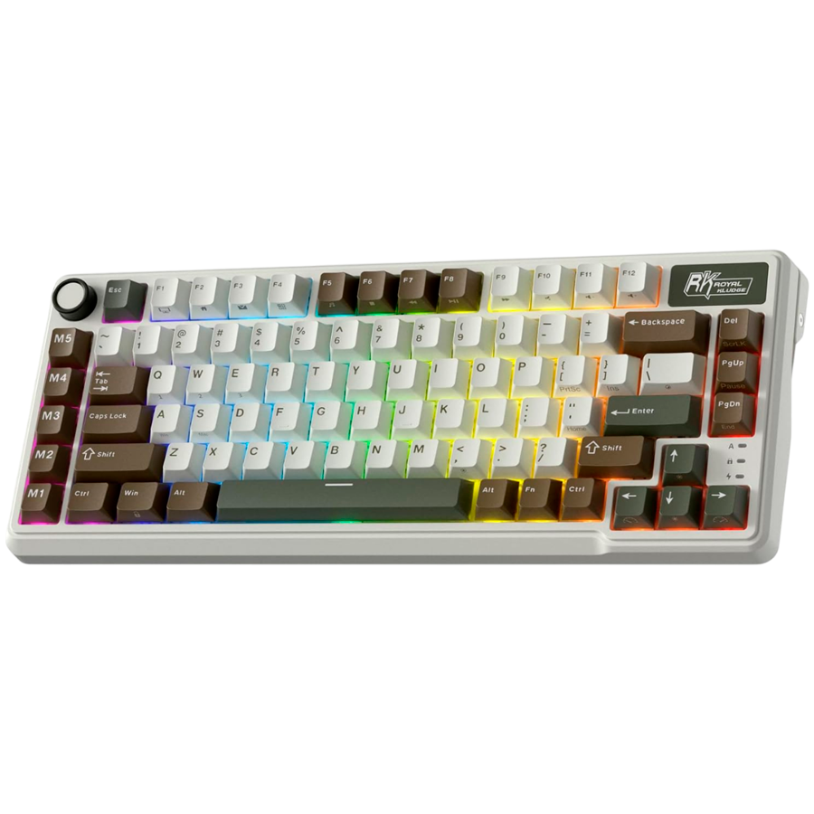 ROYAL KLUDGE RK L75 Palm Green Gaming Keyboard Cream switch - Image 2