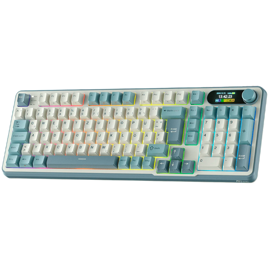 ROYAL KLUDGE RK-S98 Light Cloud Gaming Keyboard Chartreuse switch - Image 2