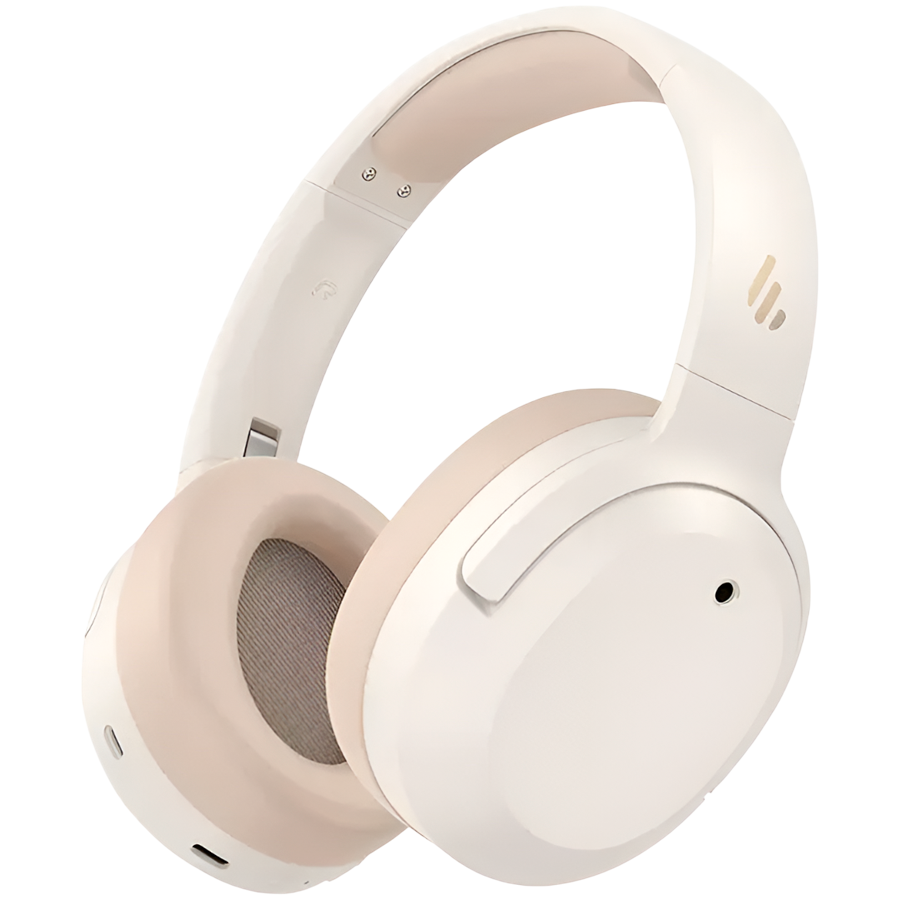 Edifier W820NB Plus v2025 Wireless Over-Ear Headphones, 40mm Dynamic Titanium-Coated Drivers, BT V6.1, ANC, Hi-Res Audio Certification, Up To 88H Battery, USB-C, Ivory - Image 2