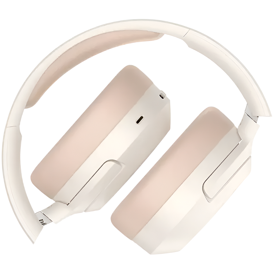 Edifier W820NB Plus v2025 Wireless Over-Ear Headphones, 40mm Dynamic Titanium-Coated Drivers, BT V6.1, ANC, Hi-Res Audio Certification, Up To 88H Battery, USB-C, Ivory - Image 3