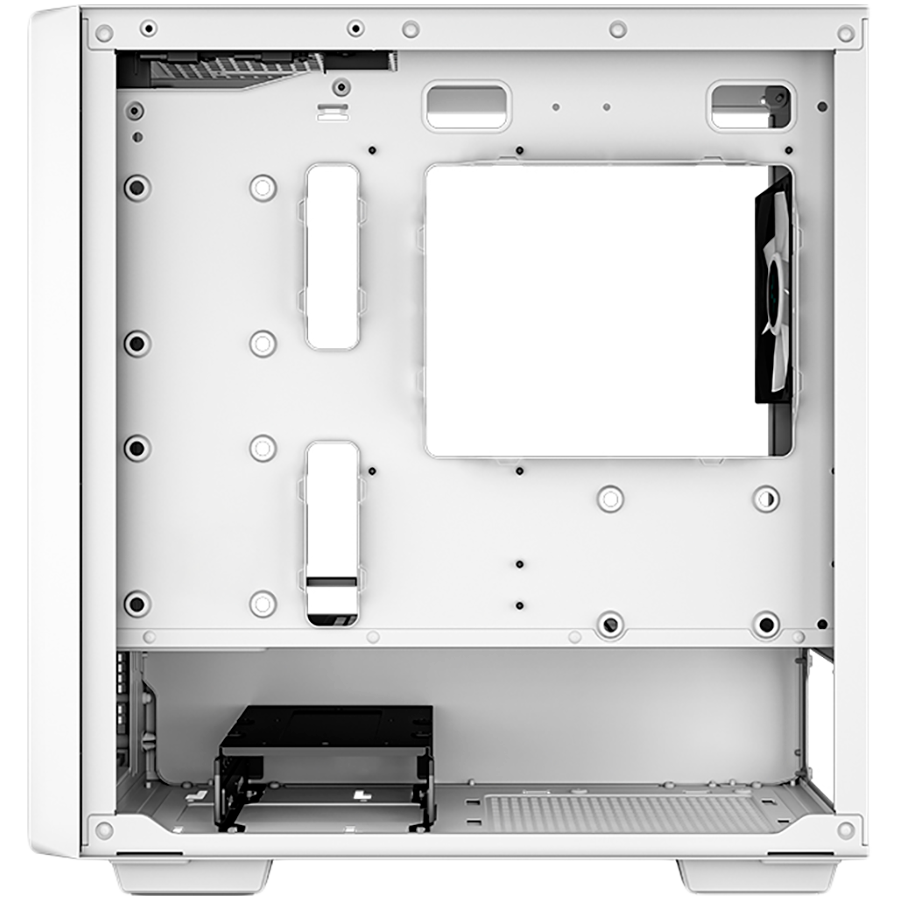 DeepCool CC360 ARGB WH, Mid Tower, Mini-ITX/Micro-ATX, 1xUSB3.0, 1xUSB2.0, 1xAudio, 3x120mm Pre-Installed ARGB Fans, Tempered Glass, Mesh Panel, White, R-CC360-WHAPM3-G-1 - Image 5