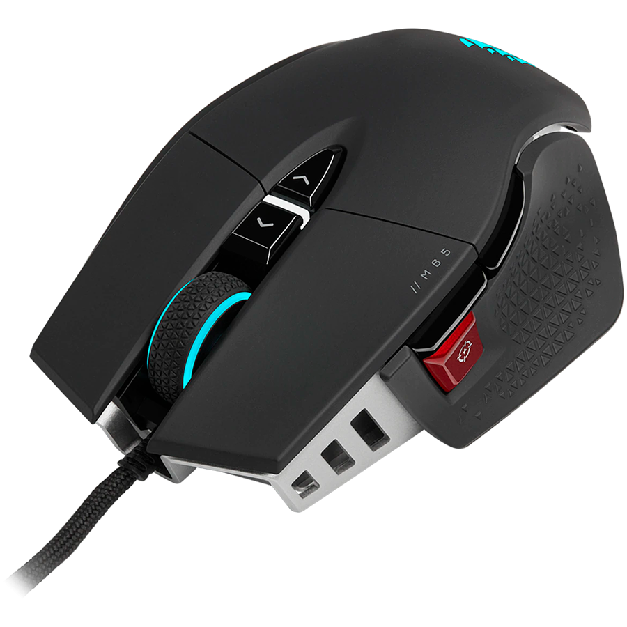 CORSAIR M65 RGB ULTRA, Backlit RGB LED, Optical, Silver ALU, Black - Image 2