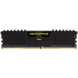 CORSAIR DDR4, 3200MHz 8GB 1x8GB Dimm, Unbuffered, Single Rank, 16-20-20-38, XMP 2.0, Vengeance LPX black Heatspreader, Black PCB, 1.35V