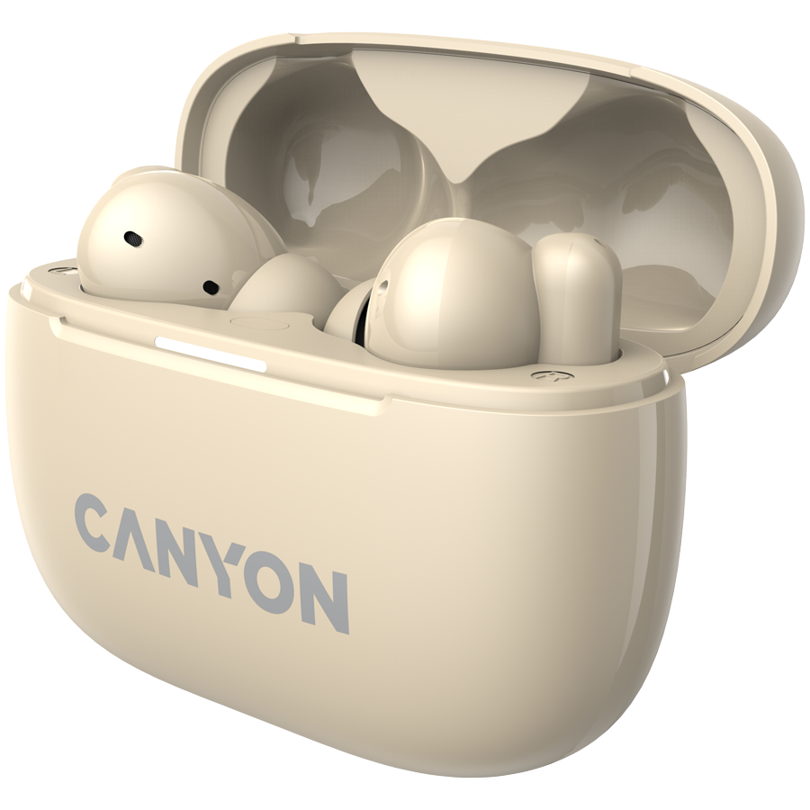 CANYON headset OnGo TWS-10 ANC+ENC Beige - Image 4