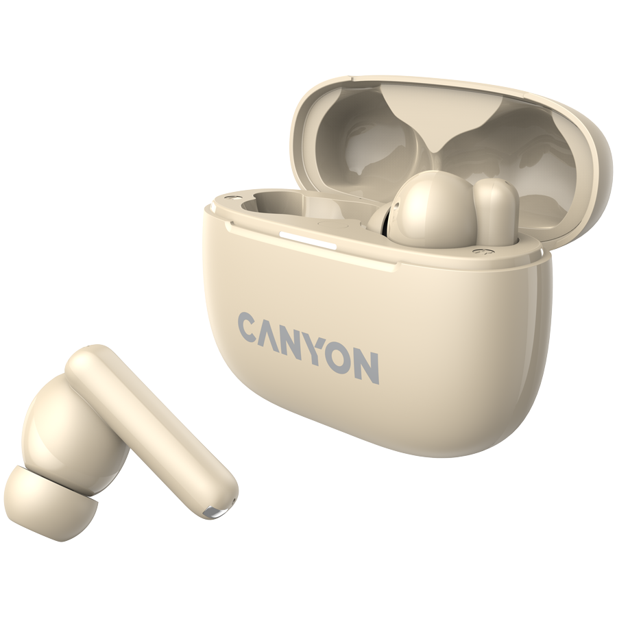 CANYON headset OnGo TWS-10 ANC+ENC Beige - Image 5