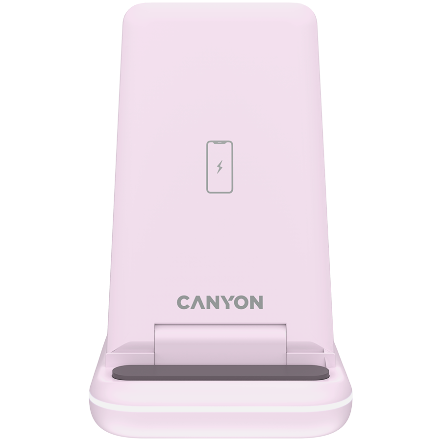 CANYON wireless charger WS-304 15W 3in1 Iced Pink - Image 3