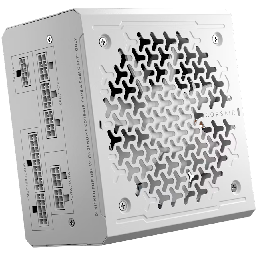 CORSAIR RM850e White, 850 Watt, Cybenetics Gold Certified, Fully Modular