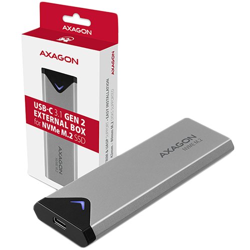 AXAGON EEM2-UG2 USB-C 3.1 Gen 2 - M.2 NVMe SSD 42-80mm box - Image 2