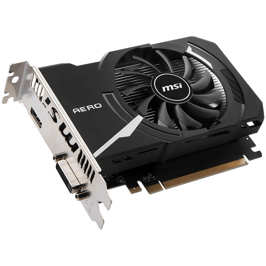MSI Video Card Nvidia GeForce GT 1030 AERO ITX 4GHD4 OC, 4GB DDR4, 64-bit, 2100MHz Memory Speed, 1430MHz Boost, 384 CUDA Cores, 1x DVI-D, HDMI 2.1, 300W Recommended PSU, 3Y - Image 3