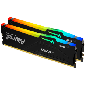 Kingston 64GB 5600MT/s DDR5 CL36 DIMM (Kit of 2) FURY Beast RGB