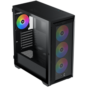 Xigmatek Master X II Pro (Black, ATX, U3x1 & U2x2, Front Meshed Grill & Left TG, 4PCS Z20A & ARGB PCB)