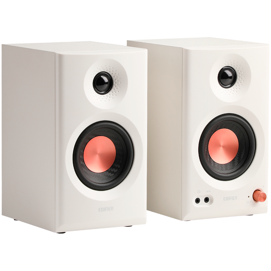 Edifier MR3 Active Studio Monitors, BT V5.4, RCA, AUX, 1-inch Tweeters, 3.5-inch Drivers, 36W (RMS), Tone Control Dials, White - Image 2