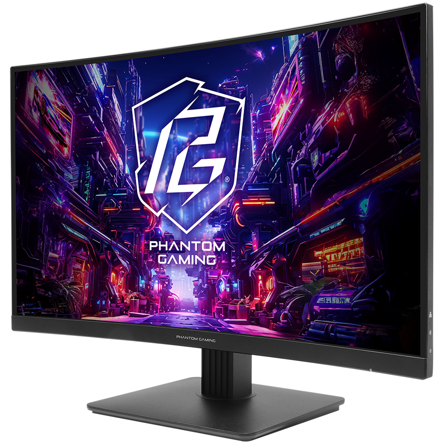 Asrock Curved Gaming Monitor, 27" QHD(2560x1440) VA, Anti-Glare, 180 Hz, 132% sRGB, 5000:1, 16:9, 300 cd/m², 178º/178º, 1ms (MPRT), AMD FreeSync, Flicker-free, Tilt, VESA, 2x 2W Speakers, 2x HDMI 2.0, 1x DP 1.4, 1x Audio Jack (3.5mm), 3Y - Image 3