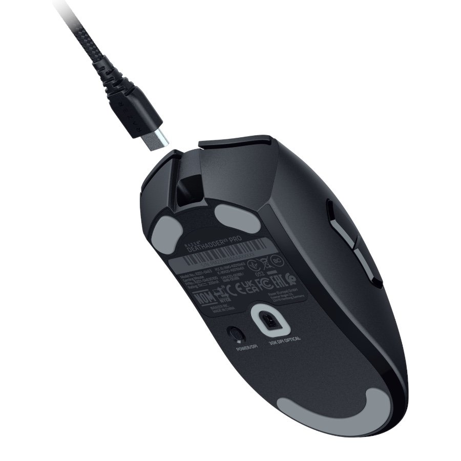 Razer DeathAdder V3 Pro Black, Wireless Gaming Mouse, True 30000 dpi, Focus Pro 30K Optical Sensor, Gen-3 Optical Mouse Switches, 5 programmable buttons, Razer Speedflex Cable USB Type C, 90-million Clicks - Image 5