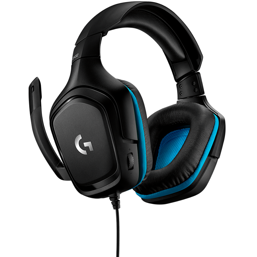 LOGITECH G432 Wired Gaming Headset 7.1 - LEATHERETTE - BLACK/BLUE - USB - Image 2