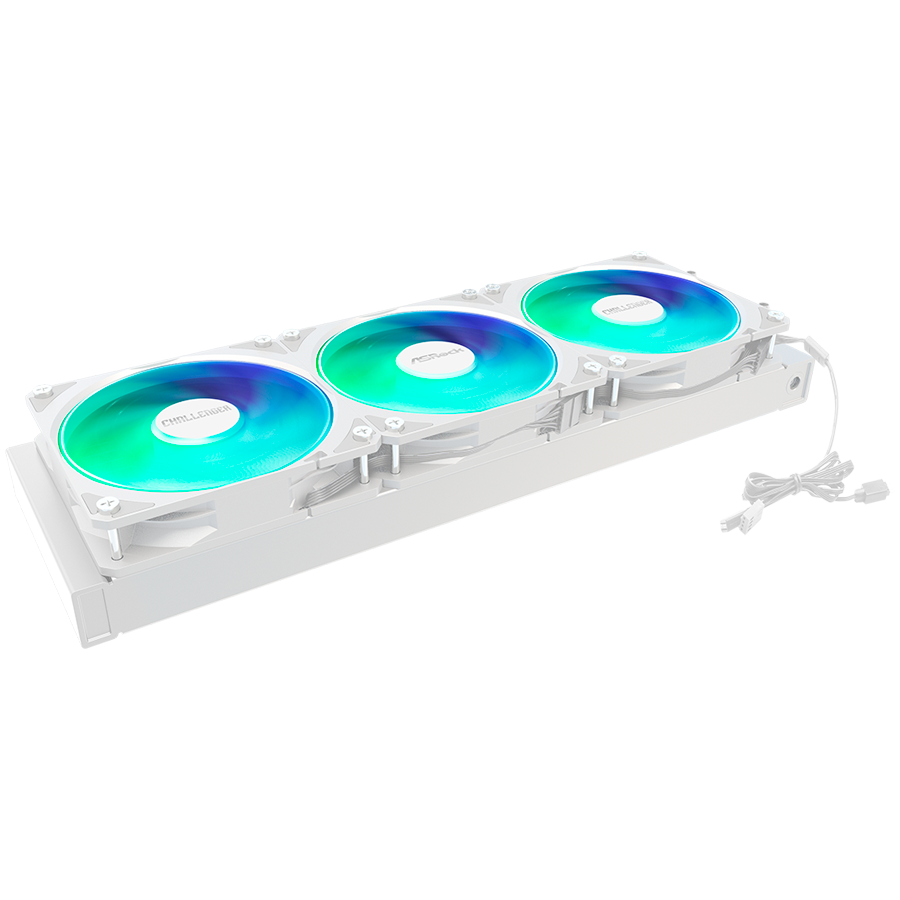 Asrock Challenger White 360 Digital, AiO liquid cooler, ARGB, Digital display, 360 mm radiator, AM5, AM4, LGA1851, LGA1700, 90-ACLA36-WAAGA6, White, 6Y - Image 5