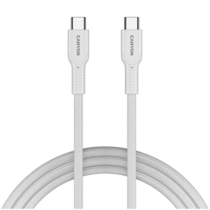 CANYON cable OnWire 60CL C-C 60W COLOR Braided 1m White