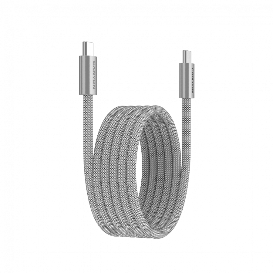 CANYON cable OnWire 60MG C-C 60W Magnet Braided 1m Light Grey - Image 5