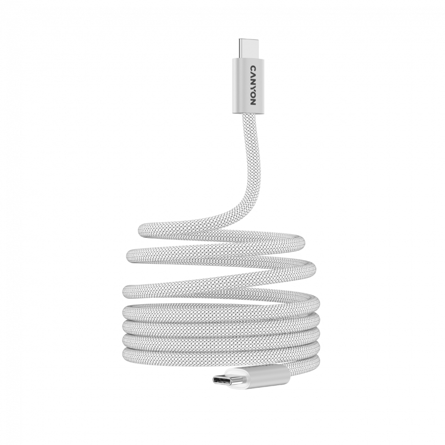 CANYON cable OnWire 60MG C-C 60W Magnet Braided 1m White - Image 2