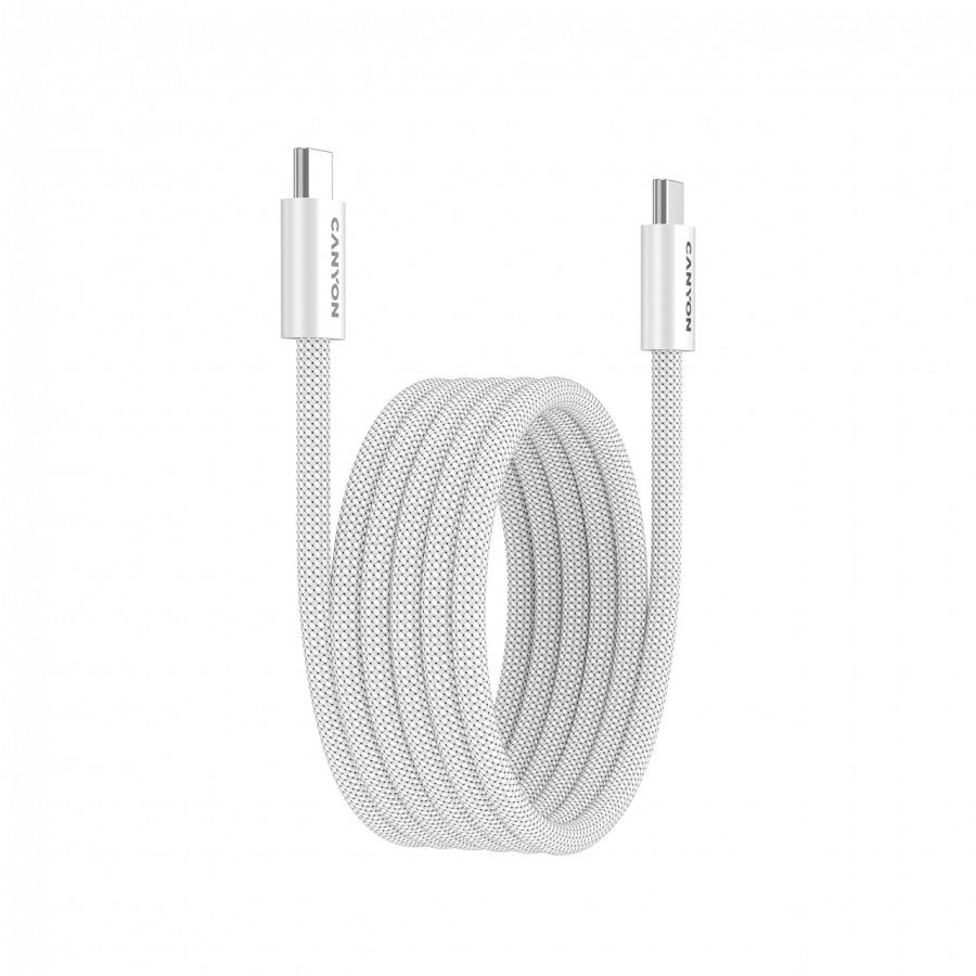 CANYON cable OnWire 60MG C-C 60W Magnet Braided 1m White - Image 5